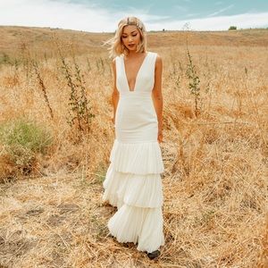 Dahlia Pleated Dress with Tiers